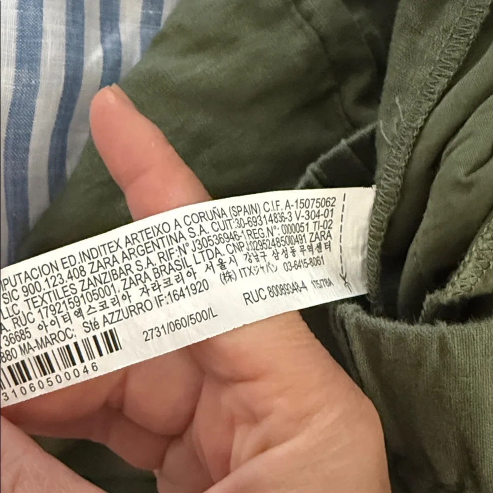 Zara 100% Linen Pull On Trouser Relaxed Pants. Size L - Picture 7 of 7